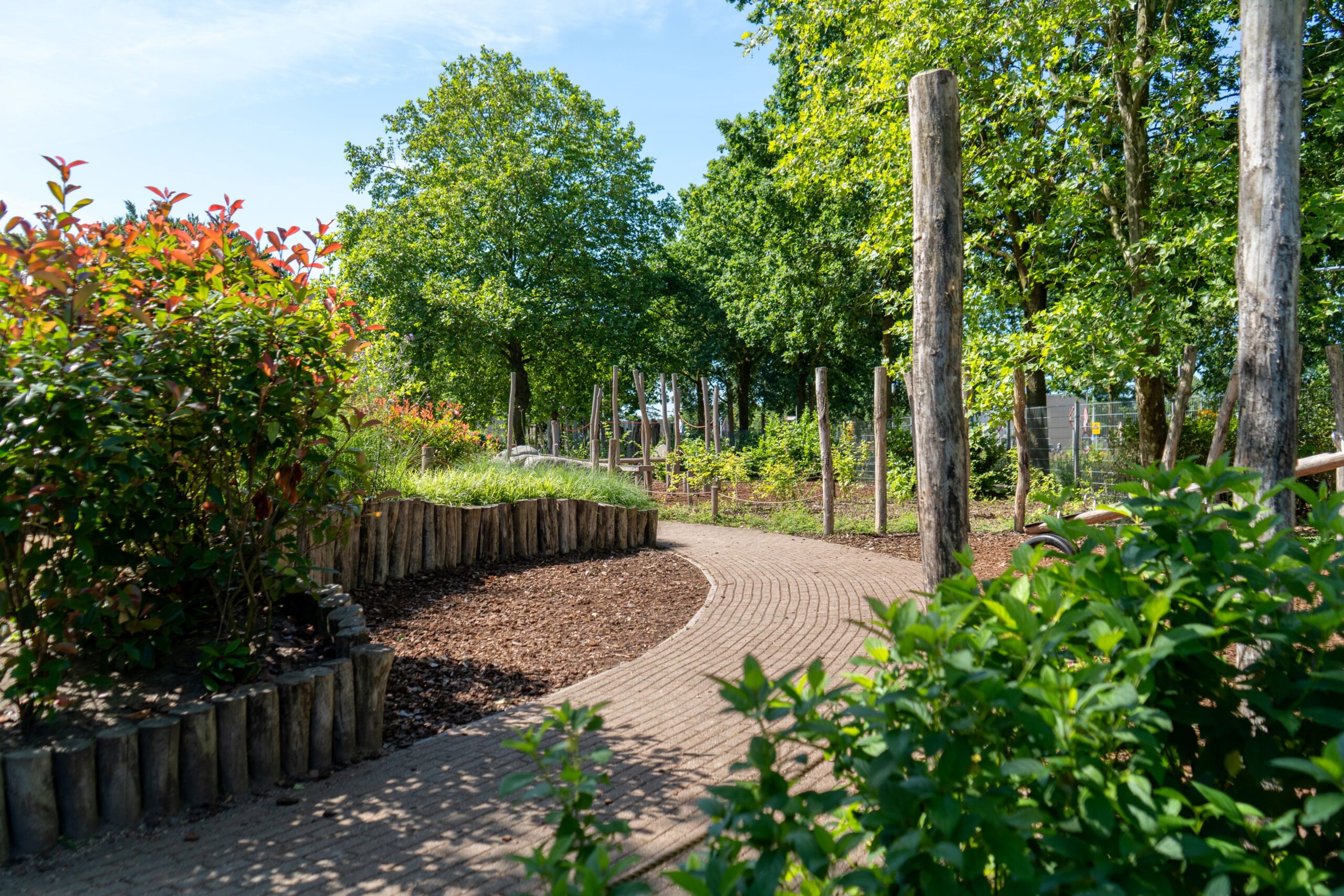 Montessori Kindcentrum De Petteflet Het nieuwe groene schoolplein van De Petteflet in Tilburg